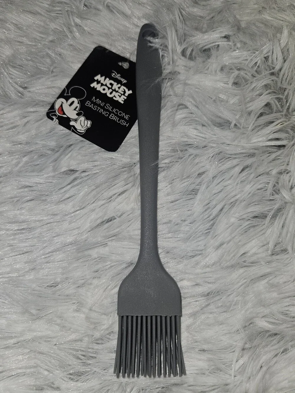 Disney Mickey Mouse Mini Silicone Basting Brush Gray Kitchen Utensil NWT 8.5 in